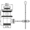 CZR-SA2-03 Донный клапан с переливом, механический, золото - 1