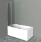 Шторка на ванну BelBagno UNO 100х150 профиль хром стекло прозрачное UNO-V-11-100/150-C-Cr - 0