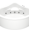 Акриловая ванна Bas Мега 160x160 см с г/м ВГ00150 - 0