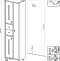 Шкаф-пенал Бриклаер Бали 57 светлая лиственница, белый глянец, с бельевой корзиной 4627125412400 - 3