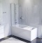 Комплект акриловой ванны со шторкой и душевой системой AM.PM Gem 150x70 белая W90ASET-150D3W5 - 2
