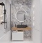 Мебель для ванной STWORKI Ольборг 100 столешница дуб французский, без отверстий, с тумбой 50, с раковиной Vitra Shift черная 542563 - 1