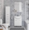 Мебель для ванной DIWO Дмитров 60 белая, с зеркалом, в современном стиле, российская (гарнитур, комплект) 460896 - 0