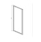 AQ ARI PI 10020BL Душевая дверь, распашная 1000x2000 профиль черный, стекло прозрачное - 3