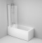 Комплект акриловой ванны со шторкой и душевой системой AM.PM Gem 150x70 белая W90ASET-150D3W5 - 3