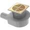 Душевой трап Armadi Art Smart Design 15х15 с решеткой золото 984-15-G - 0