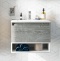 Мебель для ванной STWORKI Карлстад 60 дуб рошелье, с белой полкой, в стиле лофт, подвесная (комплект, гарнитур) 440535 - 3
