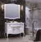 Мебель для ванной Opadiris Лаура 100 белая с патиной, с раковиной из литьевого мрамора - 0