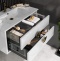 Мебель для ванной Opadiris Ибица 90 подвесная белая, фурнитура золото - 4