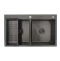 Кухонная раковина Gappo 83х50 черная GS8350-6 - 0