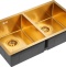 Мойка кухонная Paulmark Twin 78 брашированное золото PM237844-BG - 2