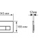 KDI-0000032 (003A) Панель смыва нержавеющая сталь (клавиша квадрат) - 2
