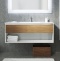 Комплект мебели Sanvit Контур 100 белый глянец - светлое дерево - 1