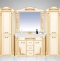 Мебель для ванной Misty Барокко 120 3 ящика бежевая, патина - 5