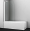 Шторка на ванну Wasserkraft Leine 80х140 профиль белый стекло прозрачное 35P01-80WHITE Fixed - 0