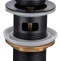 Донный клапан для раковины Allen Brau Infinity Square 5.21026-31 с переливом, чёрный матовый - 0