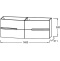 EB1891RU-G1C Nona Мебель с интегрированными ручками, глянцевый белый, 140 см, 4 ящика - 1