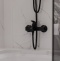 Смеситель для ванны с душем DIWO Смоленск SM-03b черный, однорычажный, настенный, российский - 2