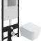 Комплект Унитаз подвесной STWORKI Монтре SETK3204-2616 безободковый, с микролифтом + Система инсталляции для унитазов EWRIKA ProLT 0026-2020 с кнопкой смыва 0041 хром 559954 - 0