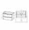 Комплект мебели Vincea Paola 100 серый - 2