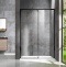 Душевая дверь в нишу Vincea Lugano VDS-1L130CLB-1 130 см, профиль черный - 0