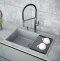 Мойка кухонная Paulmark Stepia 75 светло - серый матовый PM117551-GRS - 2