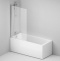 Комплект акриловой ванны со шторкой и душевой системой AM.PM Gem 150x70 белая W90ASET-150D8 - 3