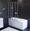 Комплект акриловой ванны со шторкой и душевой системой AM.PM Like 150x70 белая W80ASET-150AC - 2