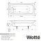 Чугунная ванна Wotte Vector 170x75 Vector 1700x750 - 2