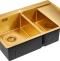 Мойка кухонная Paulmark Union 78 L брашированное золото PM537851-BGL - 1