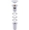 Донный клапан Abber с переливом, белый  AF0010W - 1