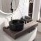 Мебель для ванной STWORKI Ольборг 100 столешница дуб карпентер, без отверстий, 2 тумбы 50, с раковиной BOCCHI Vessel черной 485169 - 4