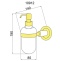 Дозатор для жидкого мыла настенный Boheme Royal Cristal хром с коричневым 10912-CH-CR - 1