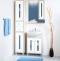 Зеркало-шкаф Бриклаер Бали 62 светлая лиственница, белый глянец, R 4627125412004 - 1