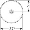 500.702.01.2 Geberit VariForm Раковина встраиваемая в столешницу круглой формы, D=40 см, без отв. под смеситель, без отв. перелива - 4