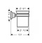 AX Montreux Стакан подвесной, материал: фарфор/металл, цвет: хром 42134000 - 1