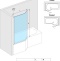 Шторка для ванны Excellent Be Spot 75х144 R профиль хром стекло прозрачное KAEX.2309.750.PR - 5
