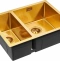 Кухонная мойка Paulmark Annex 60 R брашированное золото PM545944-BGR - 1