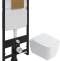 Комплект Унитаз подвесной STWORKI Монтре SETK3204-2616 безободковый, с микролифтом + Система инсталляции для унитазов EWRIKA ProLT 0026-2020 с кнопкой смыва 0043 золото матовое 559967 - 0