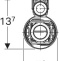 Запасной сливной клапан Typ290, двойной смыв 282.303.21.2 - 3