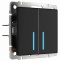 Сенсорный выключатель двухклавишный Werkel с подсветкой черный W4520008 4690389179570 - 0