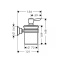 AX Montreux Дозатор для жидкого мыла, настенный, 300мл,  материал:​ фарфор / металл, цвет: хром 42019000 - 1