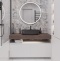 Мебель для ванной STWORKI Ольборг 120 столешница дуб карпентер, без отверстий, 2 тумбы 60, с раковиной Vitra Shift черной 542634 - 0
