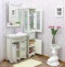 Мебель для ванной Sanflor Адель 65 белая, патина серебро - 3