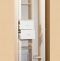 Шкаф-пенал Бриклаер Бали 57 светлая лиственница, белый глянец, с бельевой корзиной 4627125412400 - 1