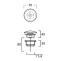 SIMAS Донный клапан, клик-клак, с керамической крышкой, цвет белый глянцевый PLCE bi - 1