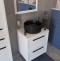 Мебель для ванной STWORKI Эстерсунд 60 белая матовая, простоун беж, с раковиной BOCCHI Vessel черной 548192 - 3