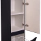 Шкаф-пенал для ванной Style Line Бергамо 30 Люкс Plus, черный  СС-00002331 - 1