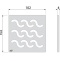 Дизайновая решетка 102×102×5 латунь – хром, MPV002 - 1