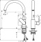 Смеситель Hansgrohe Vernis Shape M35 71871000 для кухонной мойки, хром - 1
